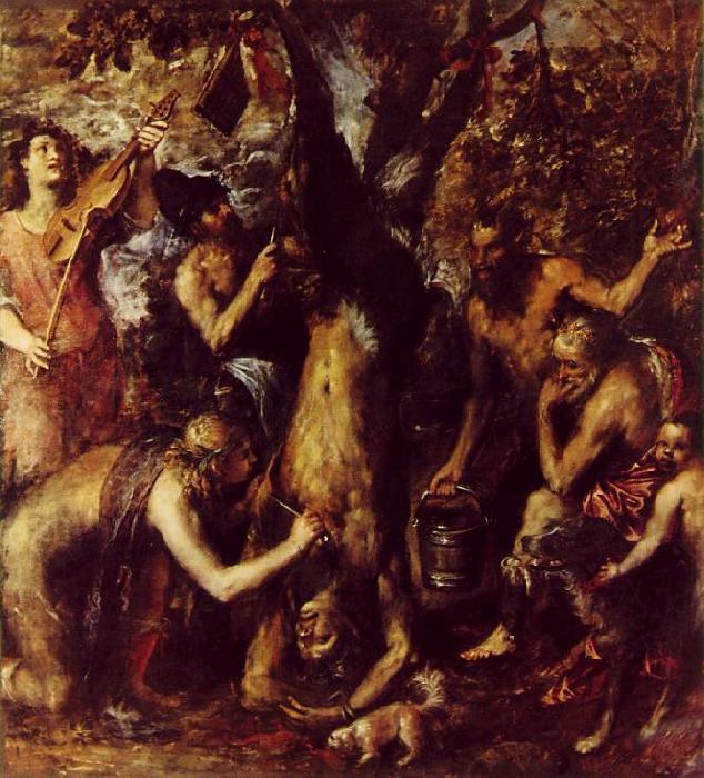 TIZIANO Vecellio The Flaying of Marsyas ar Sweden oil painting art
